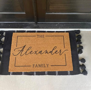 Housewarming Gift, Custom Doormat, Last Name Doormat, Wedding Gift, Custom Door mat, Anniversary Gift, Personalized Doormat, Door Mat