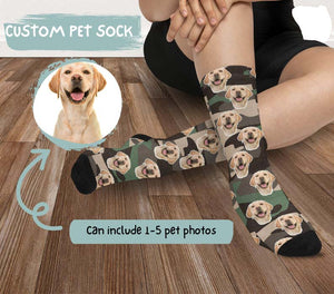 Custom Dog Socks Personalized Pet Face Socks with Any Photos and Text Boxer Bernese Mountain Dachshund Golden All Breed Dog Pet Socks