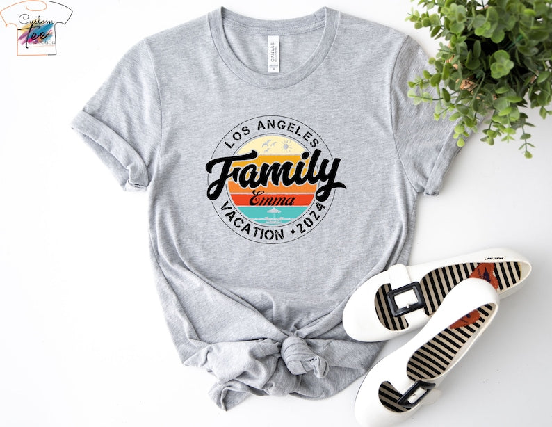 Personalized Family Vacation 2024 Shirt, Custom Vacation Shirts,2024 Family Vacation Tee, Family Trip Tee,Funny Vacation Shirts, Summer 2024