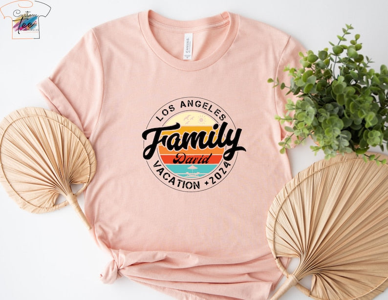 Personalized Family Vacation 2024 Shirt, Custom Vacation Shirts,2024 Family Vacation Tee, Family Trip Tee,Funny Vacation Shirts, Summer 2024