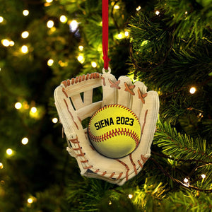 Personalized Softball Ornament, Custom Softball Ornaments, Softball Christmas Ornament, Sports Ornament Personalized, Sport Team Ornament