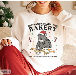 Ugly Christmas Cat Sweater, Santa Claus Bakery, Funny Xmas Gift, Cat Owner Gift, Cat Sweatshirt, Cat Mom, Cat Dad, Cat Gifts, Christmas Gift il_794xN.5604203357_rndq_f1354f73-10ff-4b62-8048-ab4d1734fdfa.jpg