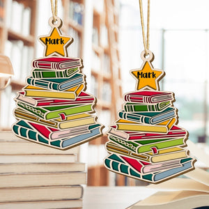 Book Ornament, Book Lover Ornament Laser Cut Ornament, Reader Ornament, Book Lover Gift, Book Christmas Tree, Book Christmas Ornament