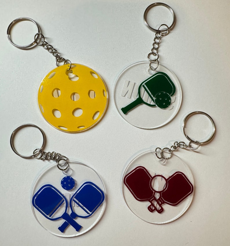 Pickleball Keyring - Sports Keyring - Team Gift - Personalised