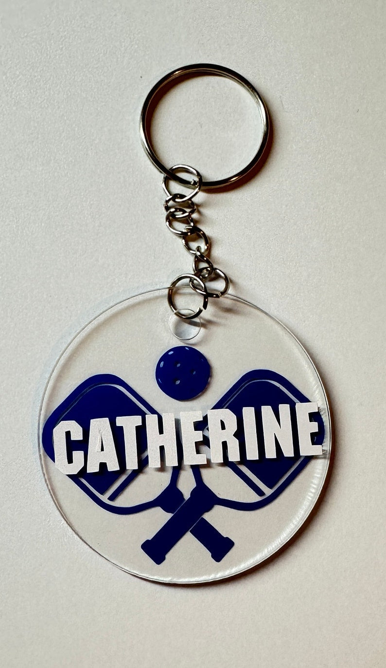 Pickleball Keyring - Sports Keyring - Team Gift - Personalised