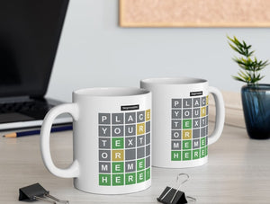 Personalized Wordle Coffee Mug: Customizable Birthday Gift