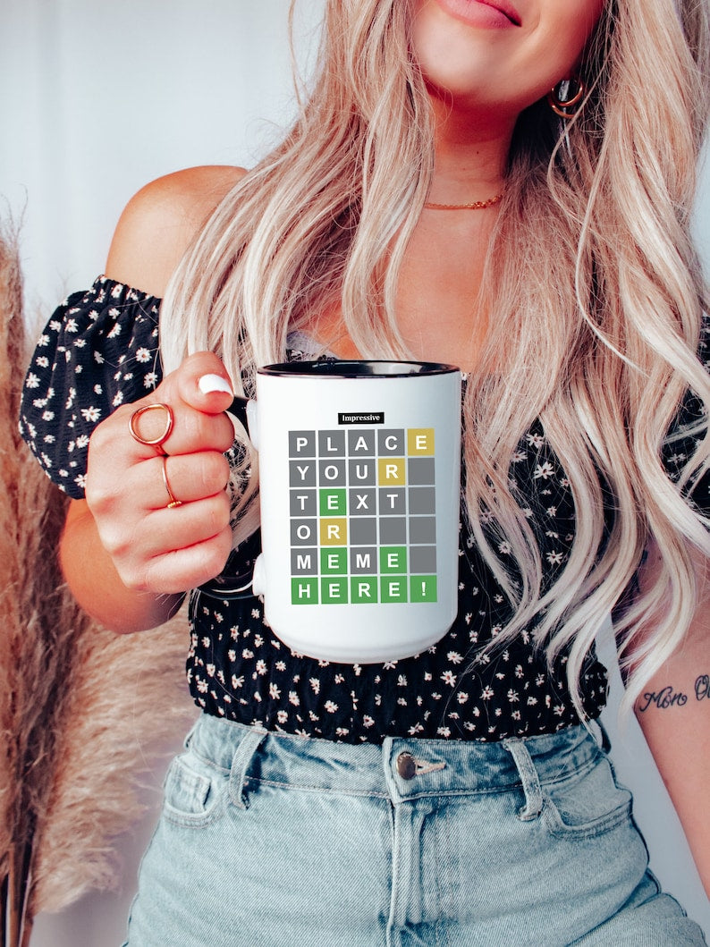 Personalized Wordle Coffee Mug: Customizable Birthday Gift