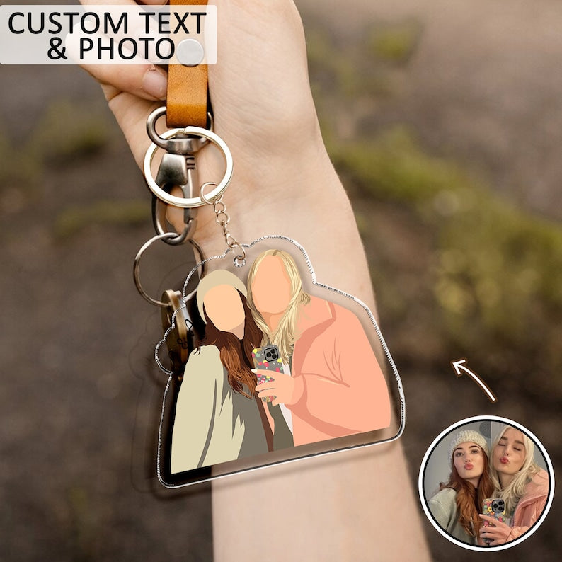 Personalized Best Friends Photo Keychain, Custom Portrait Keychain, Galentine Day Gift For Best Friends, Gift for Besties, Sister Gifts il_794xN.5608703692_s5uq.jpg