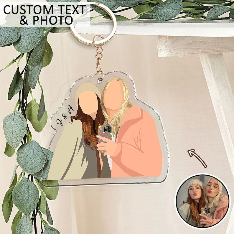 Personalized Best Friends Photo Keychain, Custom Portrait Keychain, Galentine Day Gift For Best Friends, Gift for Besties, Sister Gifts il_794xN.5608704120_kcwa.jpg