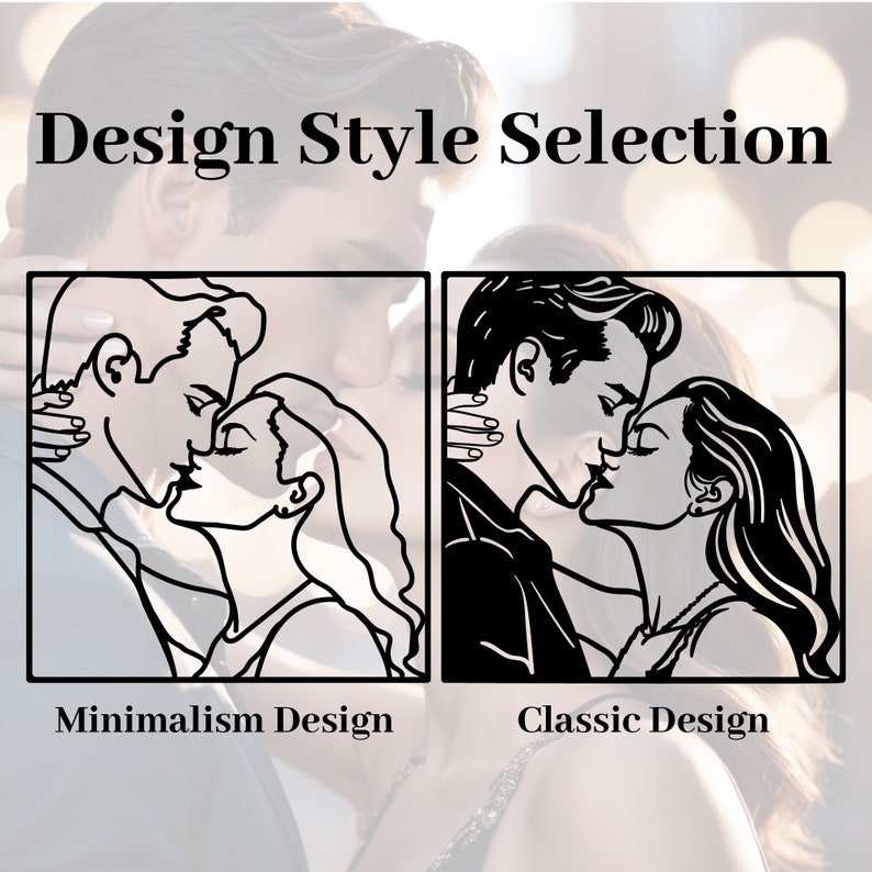 Custom Metal Portrait, Family Portrait Drawn Laser Cutting from Iron, Wall Decor, Personalized Portrait from Photo, Anniversary Gifts