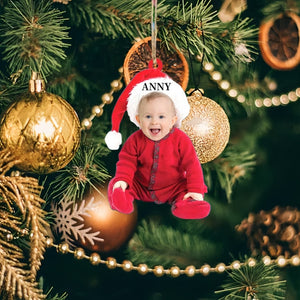 Cute Baby Ornaments - Customized Face Names - Christmas Ornaments -Newborn First Christmas -Baby Photos Christmas Ornaments -Christmas Gifts