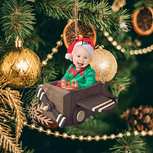 Cute Baby Ornaments - Customized Face Names - Christmas Ornaments -Newborn First Christmas -Baby Photos Christmas Ornaments -Christmas Gifts