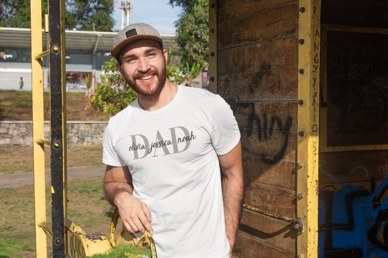 Custom Dad Shirt With Kids Names,| Personalized Shirt For Dad, Father's Day Shirt, New Dad Gift, Birthday Gift Dad