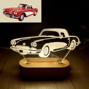 Gift for Boyfriend Car Guy, Gift Custom 3D Car Night Light Super Car Truck Motorcycle, 3D Photo Lamp for Him Birthday BF