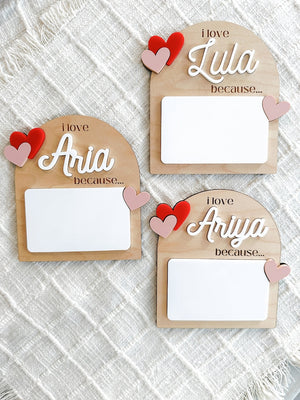 I Love You Because, Valentines Day Gift, Valentines Basket Stuffer, Valentines Day, Personalized Gift, For Him, For Her, For Kids, For Mom