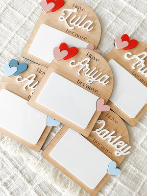 I Love You Because, Valentines Day Gift, Valentines Basket Stuffer, Valentines Day, Personalized Gift, For Him, For Her, For Kids, For Mom