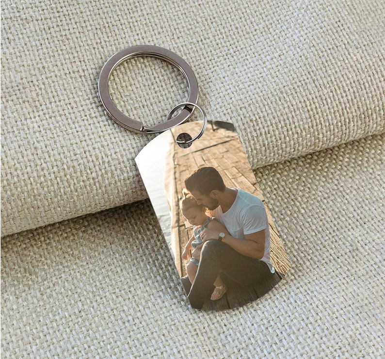 Dad I'll always be your little girl, Father Daughter Keychain, Father's Day Gift, Dad Birthday Gift, Keychain With Photo, Photo Keychain