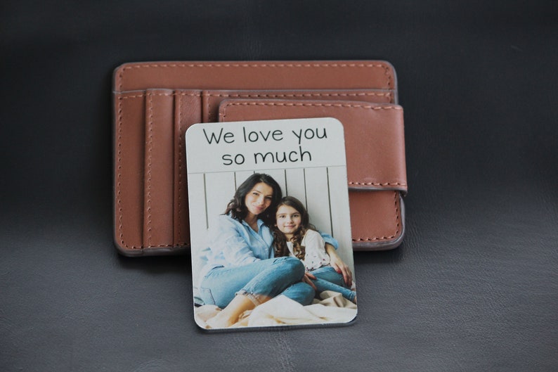 Father's Day Gift, Photo Wallet Metal Card, Personalized Handwritten Wallet Metal Insert, Anniversary, Wedding Gift, Grandfather, Papa