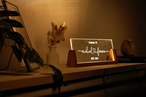 Custom Night Light for Couples - Anniversary Gifts - Romantic Gift for Couple - Names and Date - Valentines Gift Her - Wedding Gift Ideas