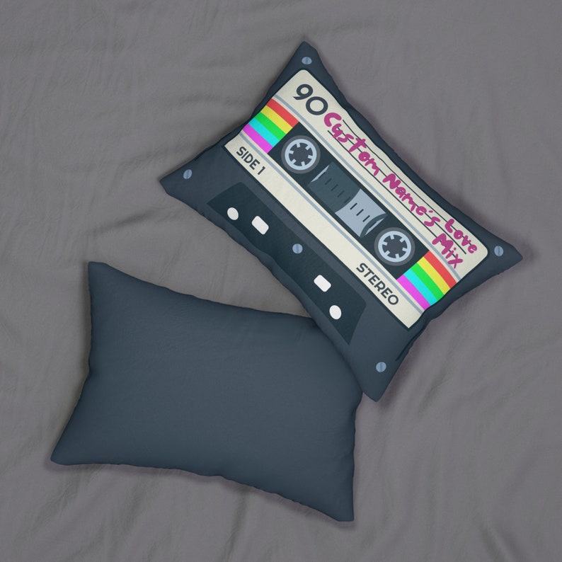 Personalized Girlfriend Gift, Custom Boyfriend Gift, Cassette Mix Tape Pillow