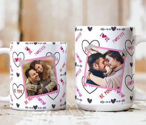 Custom Photo Love Mug 11oz 15oz Mug, Valentine Mug, Mama Mug, Couple Gift Mug