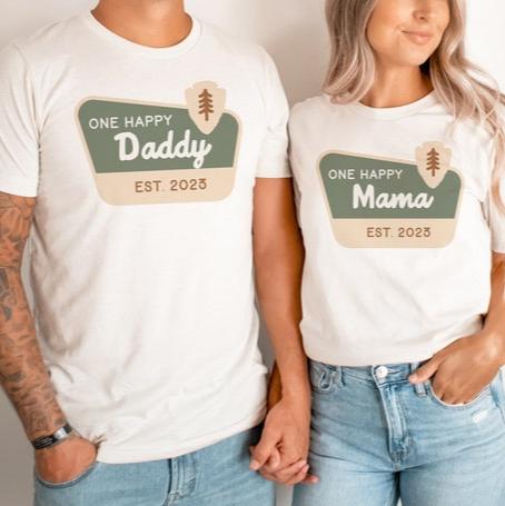 One Happy Camper Shirt, First Birthday Shirt, Camping 1st Birthday Outfit, One Happy Camper Matching Family Tees, Camp Mommy and Me Shirts