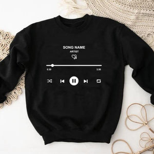 Custom Song Name Sweatshirt, Personalized Artist Name Shirt, Custom Birthday Song Gift, Favorite Song Tee, Music Lover Gift,Musician Sweater