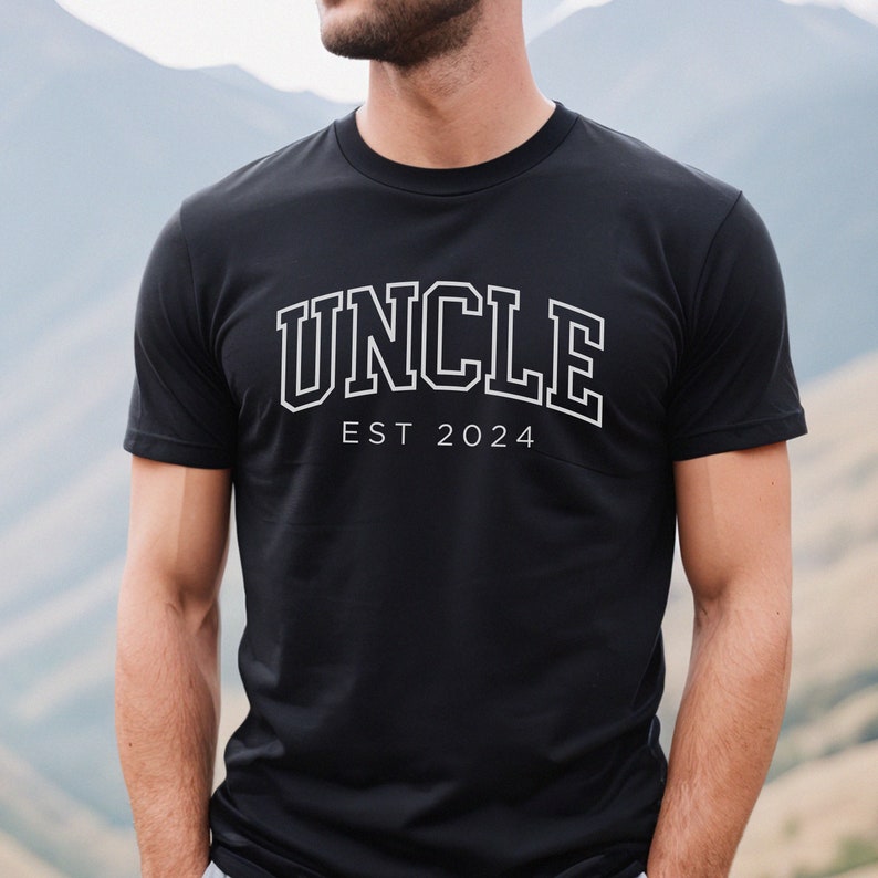 Personalized Uncle Shirt, Uncle Est 2024 Tshirt, Custom Uncle, Pregnancy Announcement for Uncle, Gift for Uncle, Father's Day Shirt