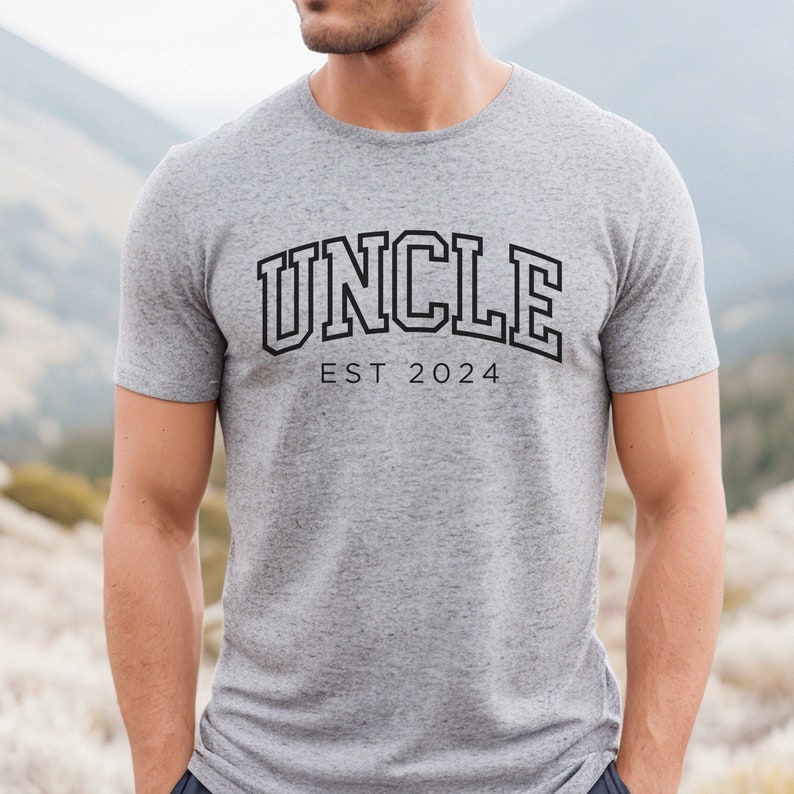 Personalized Uncle Shirt, Uncle Est 2024 Tshirt, Custom Uncle, Pregnancy Announcement for Uncle, Gift for Uncle, Father's Day Shirt