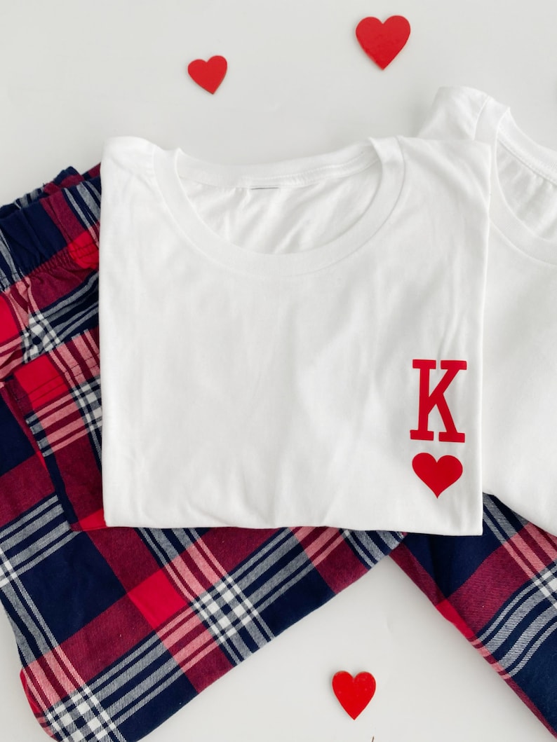 King and Queen Matching Pajamas: Valentine's Day Couple Gift