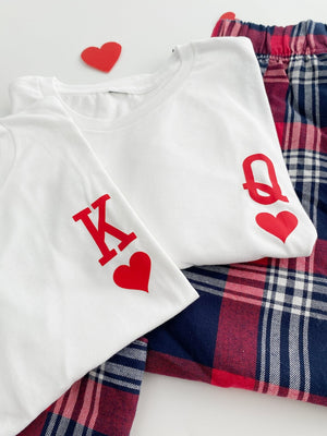 King and Queen Matching Pajamas: Valentine's Day Couple Gift