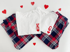 King and Queen Matching Pajamas: Valentine's Day Couple Gift