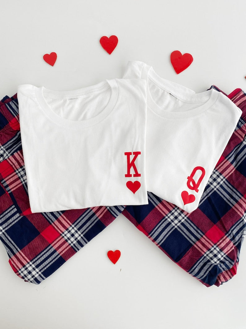 King and Queen Matching Pajamas: Valentine's Day Couple Gift