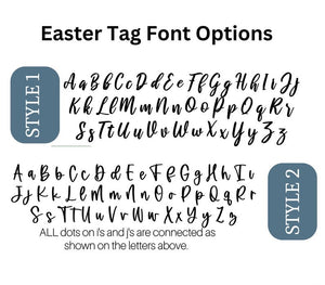 Personalized Bunny Easter Basket Tag Custom Easter Place Card Name Easter Basket Name Charm Kid Easter Basket Child Gift