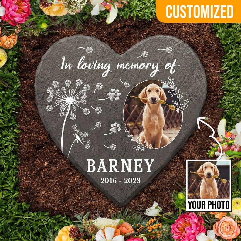 Custom Pet Memorial, Dog Memorial Stone, Custom Pet Memorial Slate, Pet Headstone, Pet Remembrance Gift, Dog Keepsake Stone, Sympathy Gift.