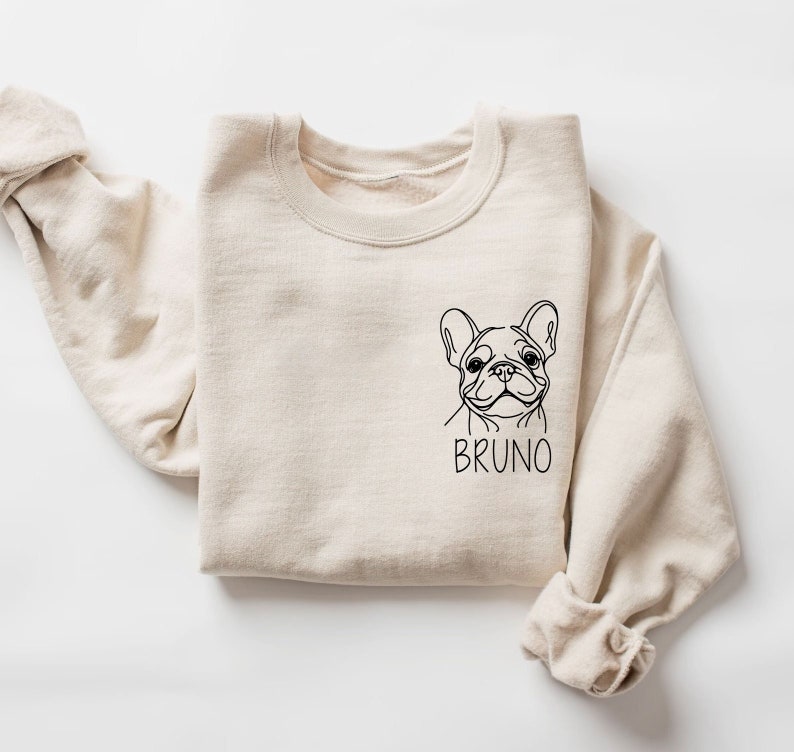 Custom French Bulldog Sweatshirt | Personalized Frenchie Crewneck | Dog Mom Sweater | Bulldog Shirt | Pet Lover Gift | Frenchie Sweatshirt