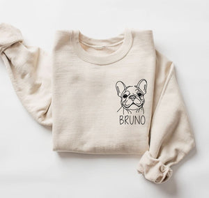 Custom French Bulldog Sweatshirt | Personalized Frenchie Crewneck | Dog Mom Sweater | Bulldog Shirt | Pet Lover Gift | Frenchie Sweatshirt