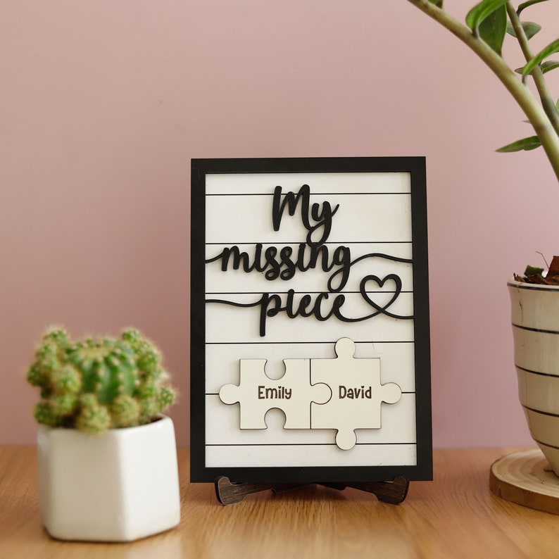 Puzzle Piece Sign, Custom Boyfriend Gifts, Missing Piece Sign, Valentines Gift Boyfriend, Gifts For Husband Valentines Day For Boyfriend
