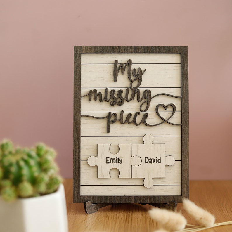 Puzzle Piece Sign, Custom Boyfriend Gifts, Missing Piece Sign, Valentines Gift Boyfriend, Gifts For Husband Valentines Day For Boyfriend
