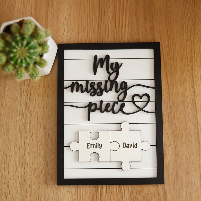 Puzzle Piece Sign, Custom Boyfriend Gifts, Missing Piece Sign, Valentines Gift Boyfriend, Gifts For Husband Valentines Day For Boyfriend