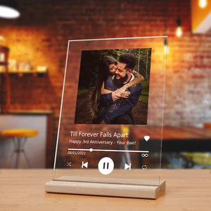 Personalized Gift Song Plaque Anniversary Gift For Him, Anniversary Gift For Boyfriend, Acrylic Music Plaque, Gift for Her, Mothers Day Gift
