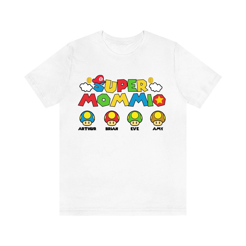 Personalization Super Mommio Shirt, Matching Super Mom Shirt, Super Mommio Shirt, Mom Shirt with Kids Names, Mom Shirt