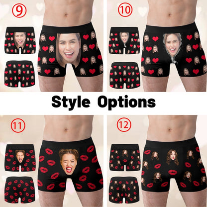 Personalized Photo Gift for Boyfriend/Husband,Custom Boxer Briefs,Face Underwear,Custom Men underwear,Anniversary/Birthday Gift for Him