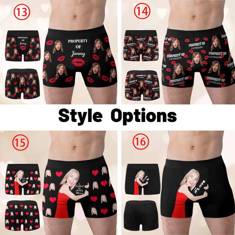 Personalized Photo Gift for Boyfriend/Husband,Custom Boxer Briefs,Face Underwear,Custom Men underwear,Anniversary/Birthday Gift for Him