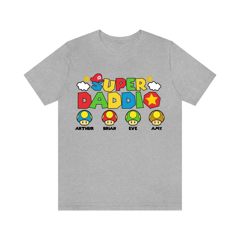 Personalization Super Daddio Shirt, Matching Super Dad Shirt, Super Daddio Shirt, Dad Shirt with Kids Names, Father's Day Shirt, Dad Shirt