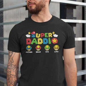 Personalization Super Daddio Shirt, Matching Super Dad Shirt, Super Daddio Shirt, Dad Shirt with Kids Names, Father's Day Shirt, Dad Shirt