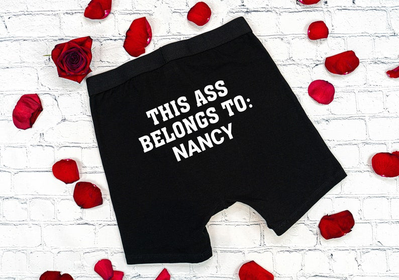 Valentine's Day Gift for Him, Custom Personalized Underwear Gift for Boyfriend, Valentine's Day Boxer, Funny Valentine's Gift for Husband