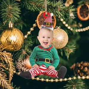 Cute Baby Ornaments - Customized Face Names - Christmas Ornaments -Newborn First Christmas -Baby Photos Christmas Ornaments -Christmas Gifts