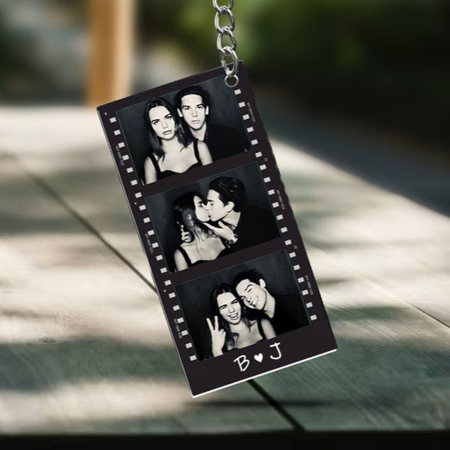 Valentines Day Gift For Him, Custom Photo Strip Keychain, Personalized Couples Gift, Valentines Gifts For Men, Boyfriend Gift