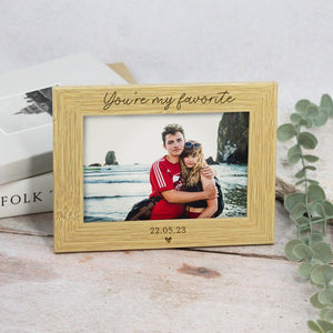 Personalised Wooden Picture Frame, Engraved Text Date Names, Wedding Picture Frame, Couples Housewarming, Anniversary, Valentine's Day Gift